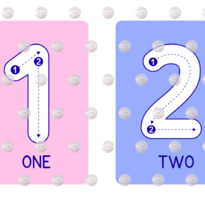 English Numbers Flashcards 0-9 – 5 Pages Printable PDF & PNG for Kids