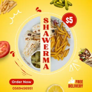Ready-to-Use Shawarma Restaurant Ad Template – Boost Orders on Instagram & TikTok
